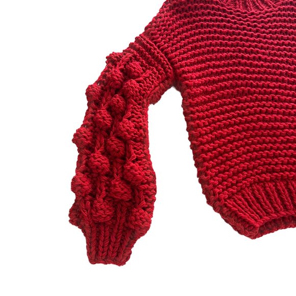 NWT Women's Dissh Day Dreaming Hand Knitted Bobble Detail Jumper AU M / AU L - Picture 3 of 9